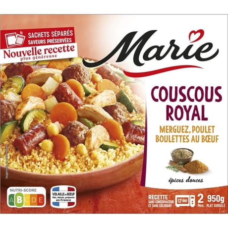 Marie couscous royal merguez poulet boulettes au boeuf 950g