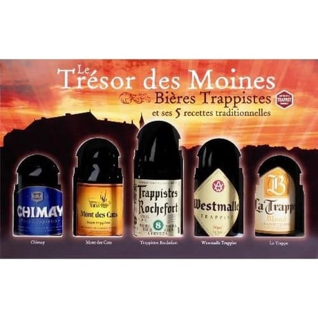 Le trésor des moines coffret bières trappistes 5x33 cl 11.2% Vol.