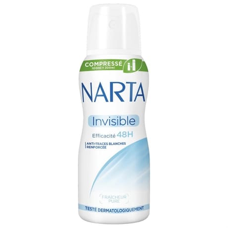 Narta femme déodorant atomiseur compressé invisible 100ml