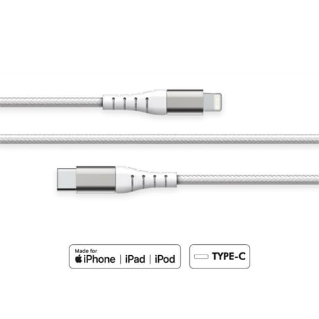 Force power lite câble usb c/lightning 2 m blanc FPLICMFI2MW