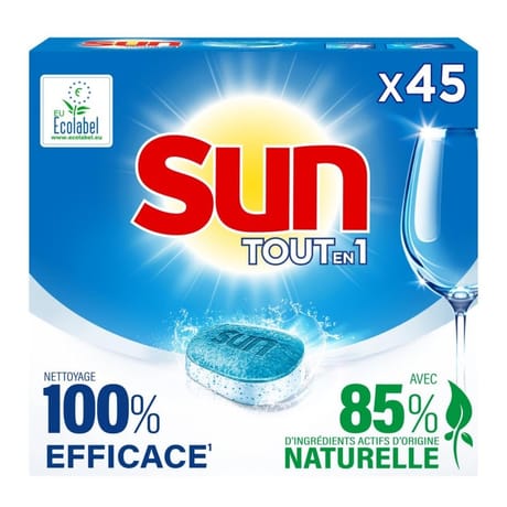 Sun tablettes lave-vaisselle tout en 1 regular ecolabel x45 -0.788kg