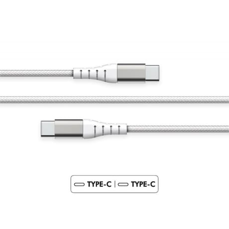 Câble usb c /usb c garanti à vie 2M blanc force power lite FPLICC2MW