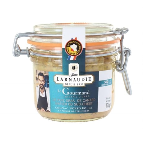 Jean larnaudie foie gras de canard entier du sud ouest le gourmand bocal 17g