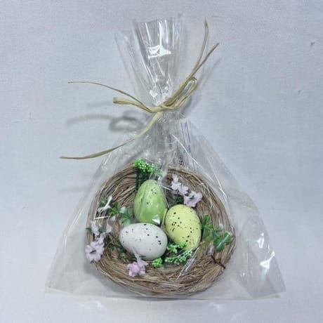 Deco "nid avec oeufs" d12x6cm