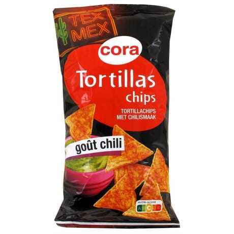 Cora tortillas chips goût chili 200g
