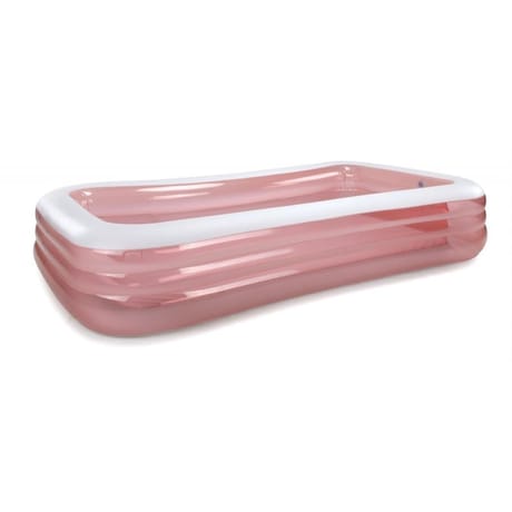 Piscine rectangulaire rose givrée
