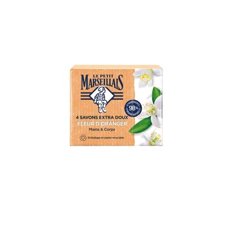 Le petit marseillais savon fleur d'oranger 4x100g