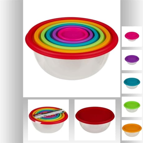 Set de 6 boites de conservation rondes colors