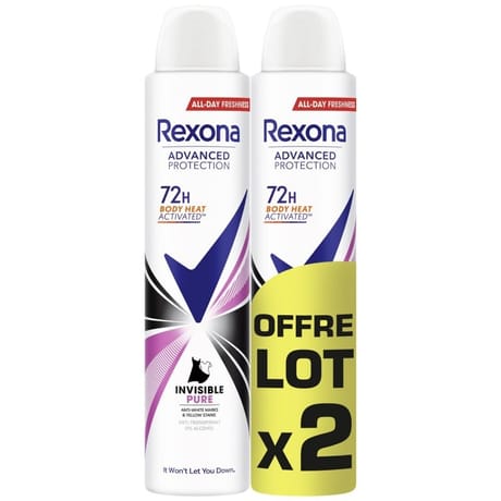Rexona deodorant aerosol invisible pure 400ml