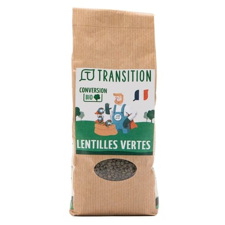 Transition lentilles vertes conversion bio 500g