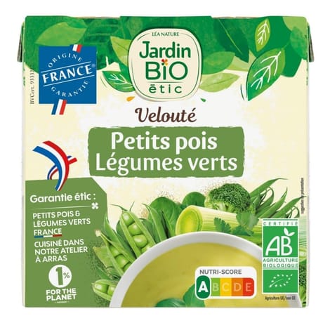 Jardin bio étic velouté petits légumes verts bio 2x33cl