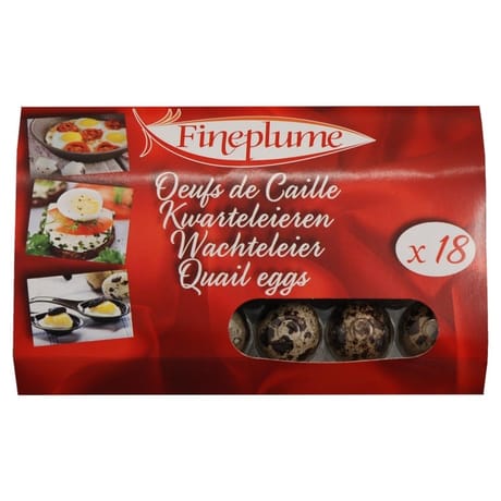 Oeufs de cailles frais barquette x18 180g