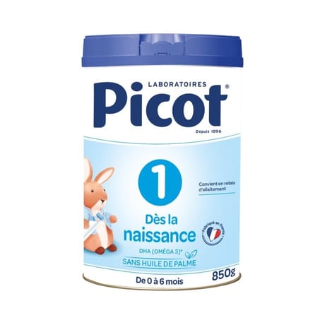 Picot lait en poudre standard 1er âge de 0 à 6 mois 850g