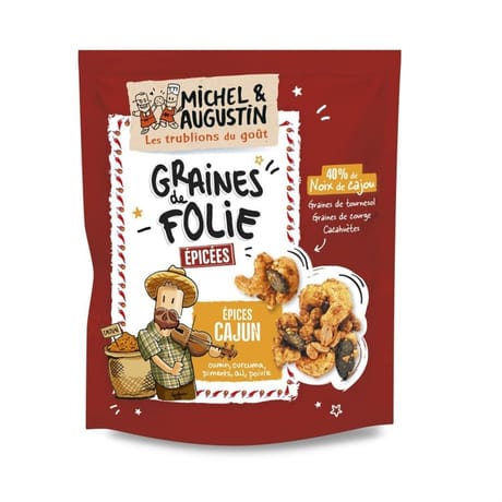 Michel et Augustin graines de folie cajou épices cajun 95g