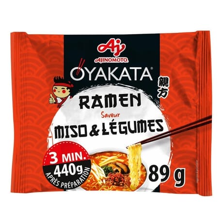 Oyakata ramen miso légumes en sachet 89g