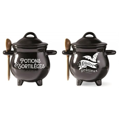 Bol chaudron en faience 2 decors assortis 40cl
