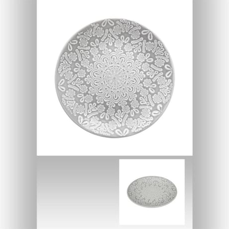 Assiette dessert 21.5 cm hacienda gris