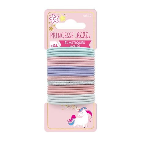 Princesse lili élastiques gaines assortis x24