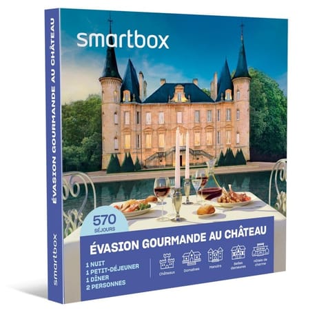 Smartbox coffret "évasion gourmande châteaux et belles demeures"