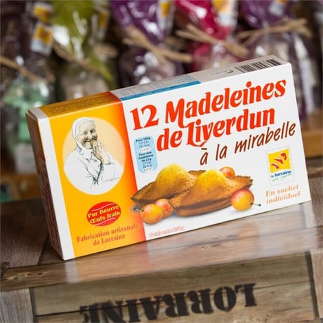 12 madeleines de Liverdun aux mirabelles boîte de 250g