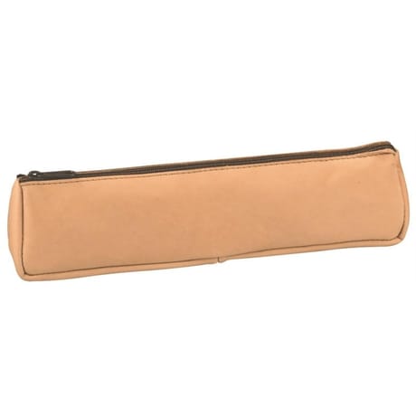 Trousse oxford cuir naturel beige