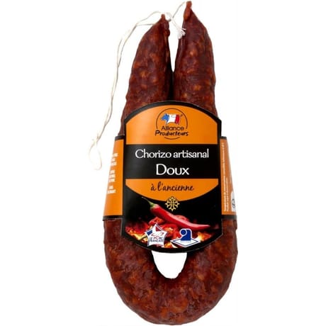 Chorizo sec courbe artisanal doux 220g VPF