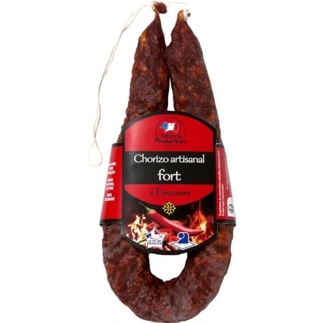Chorizo sec courbe artisanal fort VPF 220g