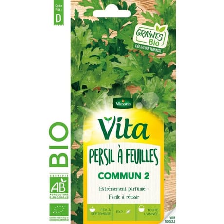 Vita Vilmorin persil à feuilles commun 2 bio