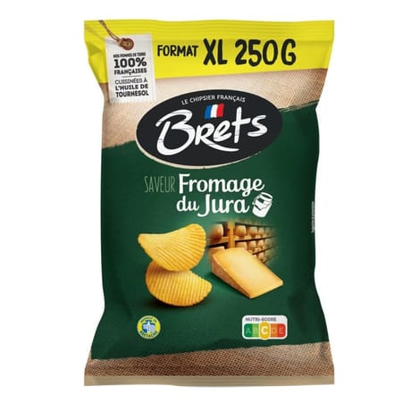 Bret's chips saveur fromage du jura 250g