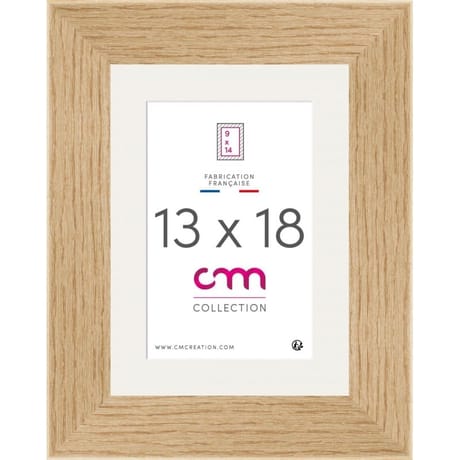 Cadre photo 13x18cm reglis coloris chêne
