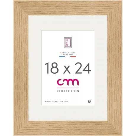 Cadre photo 18x24cm reglis coloris chêne