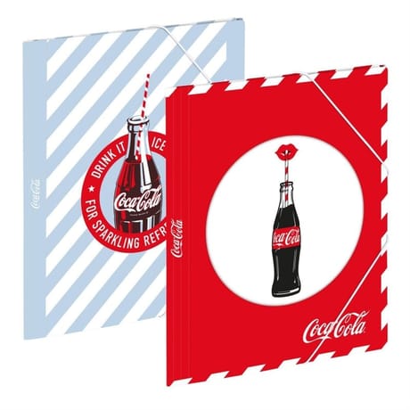 CHEMISE A ELASTIQUE 3 RABATS A4 CARTON - COCA-COLA REFRESH