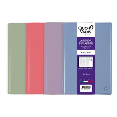 Agenda scolaire aout/aout 100x150 1s/2p 128p stella quo vadis