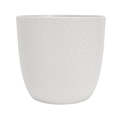 Cache-pot opale diam 29,5 x 27,1 cm volume 14,8 l blanc ivoire
