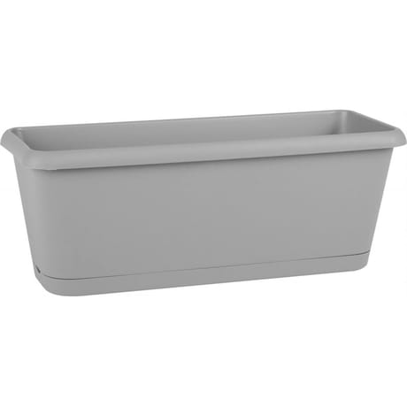 Jardinière Chorus 40 cm avec plateau clipsé gris béton