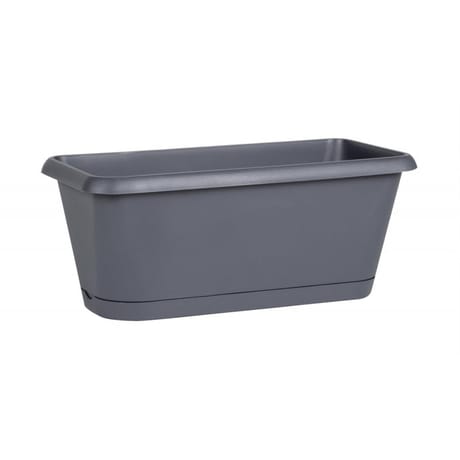 Jardinière Chorus 40 cm avec plateau clipsé - gris anthracite