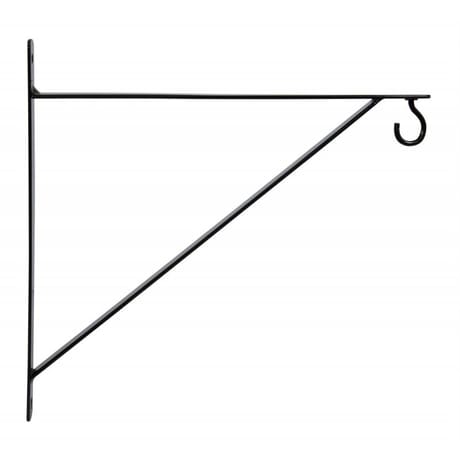Potence basics en fer plat noir 30 x 30 cm