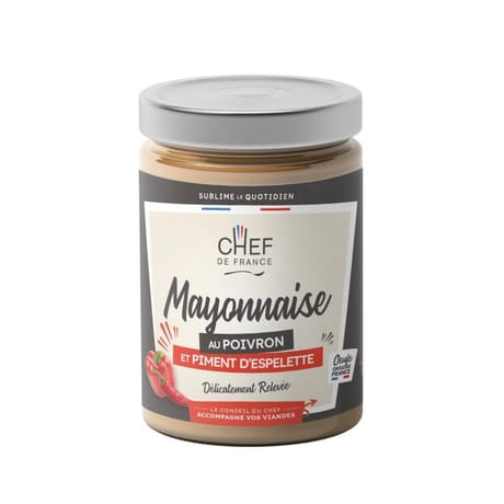 Chef de france mayonnaise poivron et piment d'espelette 155g