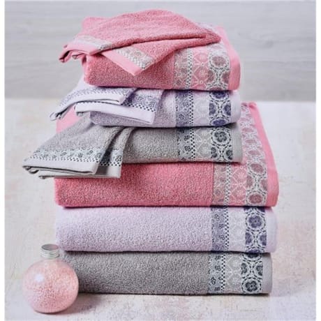 Draps de douche 70x140cm charme rose