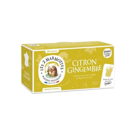 Les 2 Marmottes infusion citron gingembre x30 48g