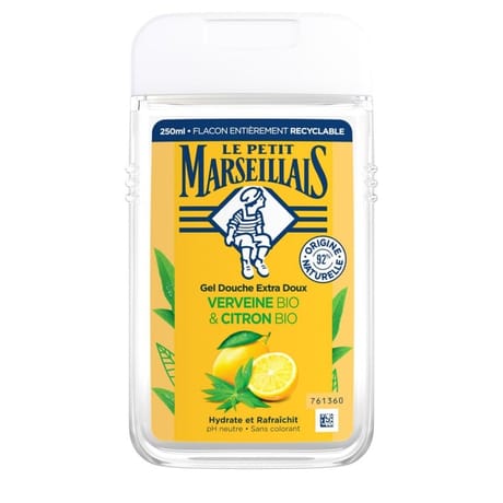 Le Petit Marseillais douche extra-doux verveine bio & citron bio 250ml