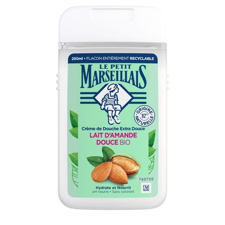 Le Petit Marseillais douche extra-doux lait d'amande douce bio 250ml