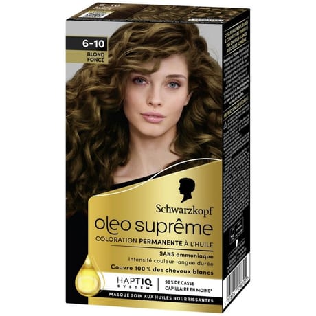 Schwarzkopf oleo suprême coloration permanente 6-10 blond foncé