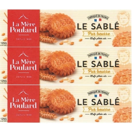 La Mère Poulard lot de 3 etuis gamme 1888 sables pur beurre 375g