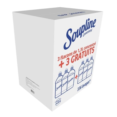 Soupline concentre assouplissanr hypoallergenique 3+3 grts x1.3l