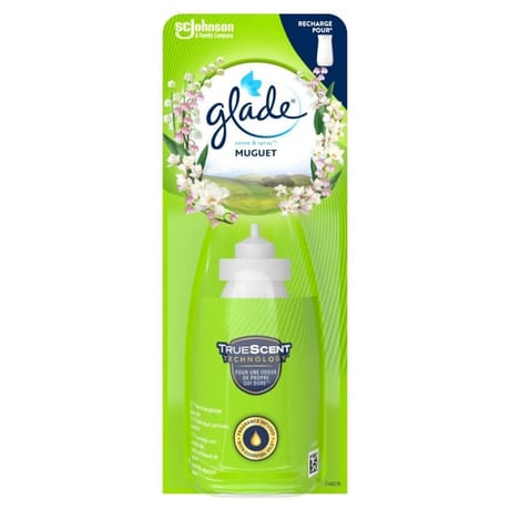 Glade sense & spray recharge muguet infuse aux huiles essentielles