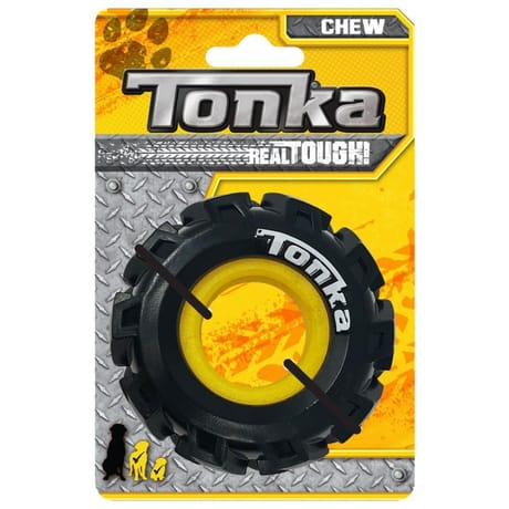 Tonka jouet en forme de pneu pour chien