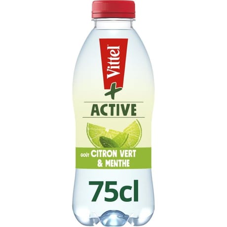 Vittel + active citron vert et menthe 75cl