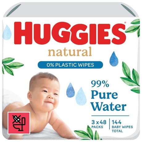 Huggies natural  Lingettes bebe 48x3