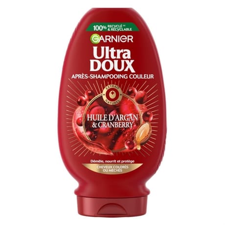Ultra doux après-shampoing couleur huile d'argan cranberry 250 ml